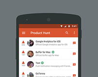 Product Hunt for Android Mockup