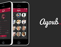 Ayoub. - Flat Mobile App UI Design +download Link