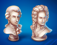 Busts of great composers
