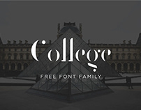 Free* College Stencil – Font Family