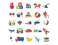 Hand Drawn Kid Toy Icons