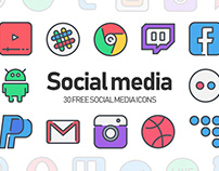 30 Free Social Media icons