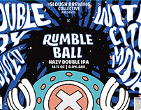 Rumble Ball Hazy Double IPA Label - The Slough