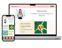 Helping Hands food bank app UX/UI Design