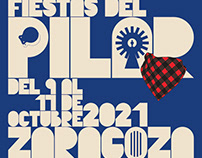 Propuesta Cartel Fiestas del Pilar 2021 Zaragoza