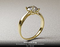 Golden-Diamond Ring