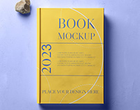 Free Hard Cover Book Mockup PSD