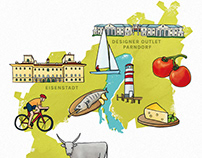 Burgenland Map Illustration