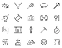 20 Archeological Vector Icons