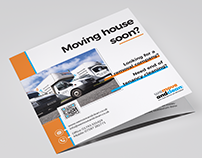 Square Trifold Brochure Design for We Move and Clean