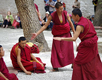 Monks Debate In Tibet