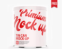 Free Mockup Tin Can