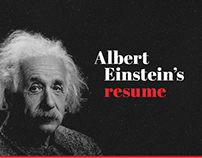 Albert Einstein’s Resume Infographic