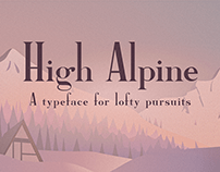 High Alpine serif typeface font