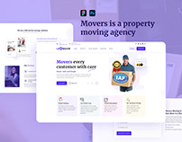 Moving agency landing page design