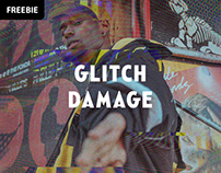 Free Download: Glitch Damage Effect for Posters