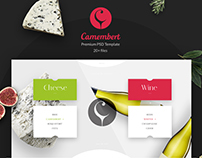 Camembert - Wine Restaurant & Cheese Shop PSD Template