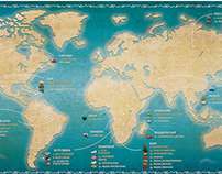 Карта мира для игры-квеста
