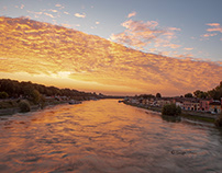 Pavia and its river, the Ticino.