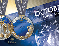 Libra running medal