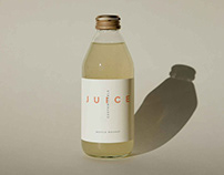 Small Glass Juice Bottle Mockup