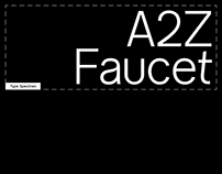 A2Z Faucet, Grotesk Typeface