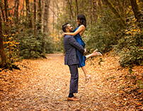 Engagement Photoshoot in Dupont State Forest