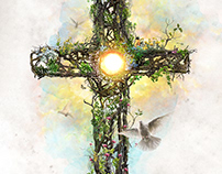 Christianity Cross Symbol Floral Art