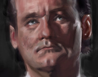 Bill Murray "Scrooged" color study