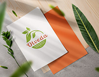 Farm organic food delivery service logo and branding