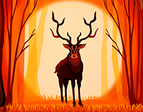 Stag in the Forest
