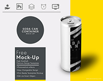 Soda tin container free mock up