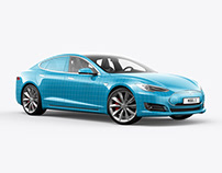 Tesla Model S Electric Car Mockup