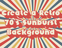 Create a 70's Retro Sunburst Background in Ai