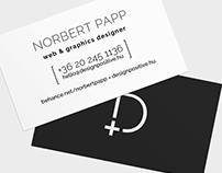 Norbert Papp minimal business card 2016