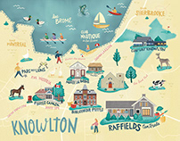 Illustrated Map of Knowlton Quebec