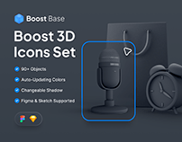 Boost Base 3D Icons Set