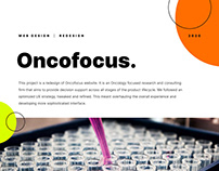 Oncofocus Website Redesign | Before & After