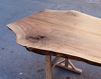French Walnut Live Edge Table