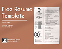 Free black and white resume