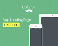 estash - App Landing Page  (FREE PSD)