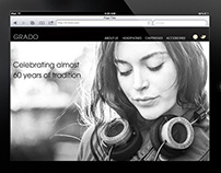 Grado Headphones  Site Design