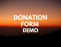 Donation Form demo for Wordpress Website.