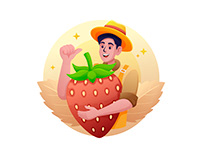Strawberry Illustration Set