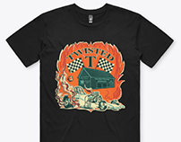 Drag Racing Vintage T-shirt Design for Screen Printing