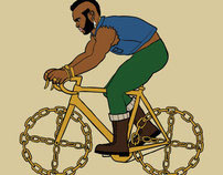 Historical and pop culture characters on modified bikes