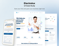 Electrolux Landing Page & Dashboard – UI Case Study