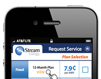 Mobile app design for Stream Energy