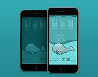 Water tracker mobile app concept