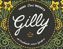 Gilly script font